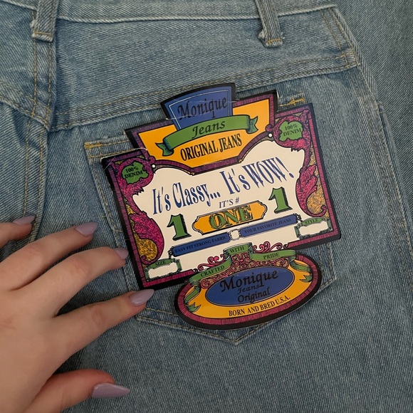 Vintage Monique jeans rhinestone studded - Picture 4 of 13